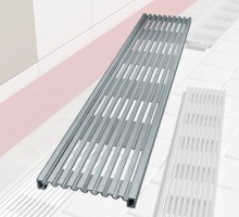 친환경 알루미늄 압출성형 + 프레스가공아노다이징(후가공) - 부식방지논슬립BF낙엽 등 이물질 유입 방지데크형 